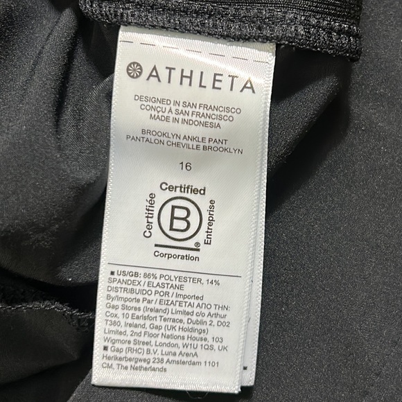 Athleta Black Brooklyn Ankle Pants size 16 - Picture 6 of 7